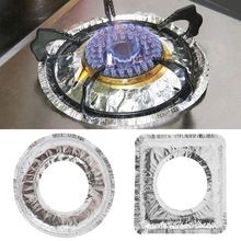 Protectores de Papel de aluminio para estufa de Gas, 10 Uds., almohadilla de cubierta a prueba de grasa, papel de aluminio, accesorios de cocina