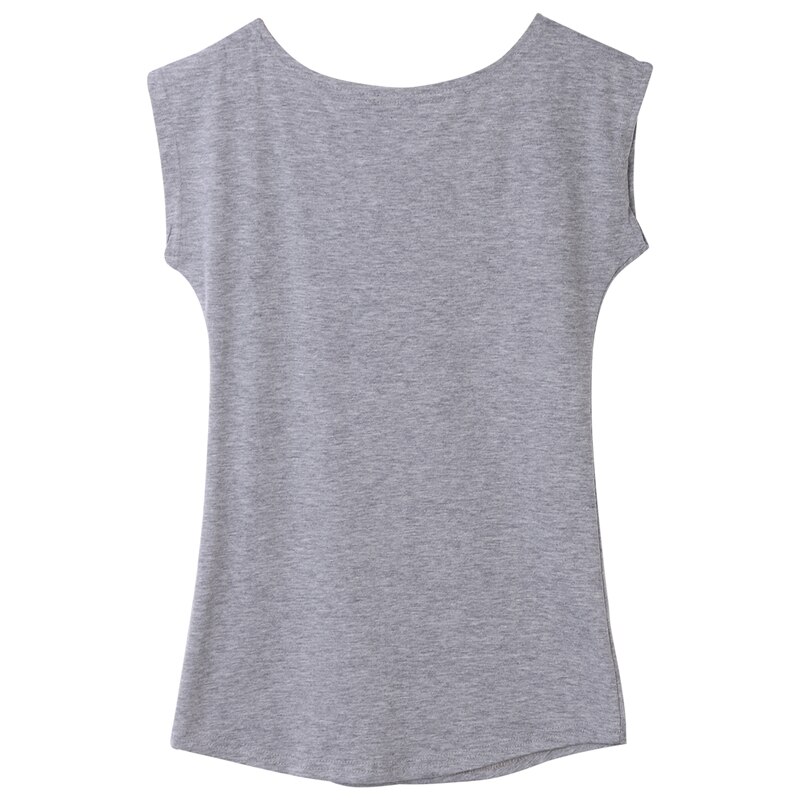 T-shirts Female Solid Color Cotton Basic T shirt Women Summer Tops Plain Women's Blank Tshirts: Gray
