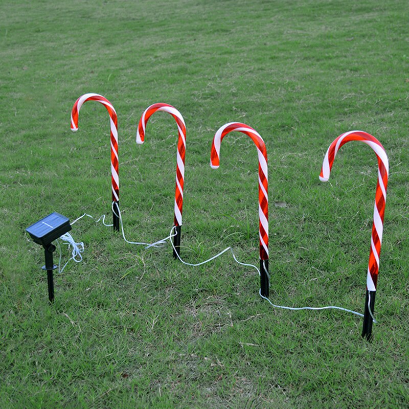 1/2/4/5 stücke Solar Power Weihnachten Candy Cane Lichter Solar Lichter Im Freien Warme Solar Rasen Lampe LED garten Pathway Yard Rasen Licht: C