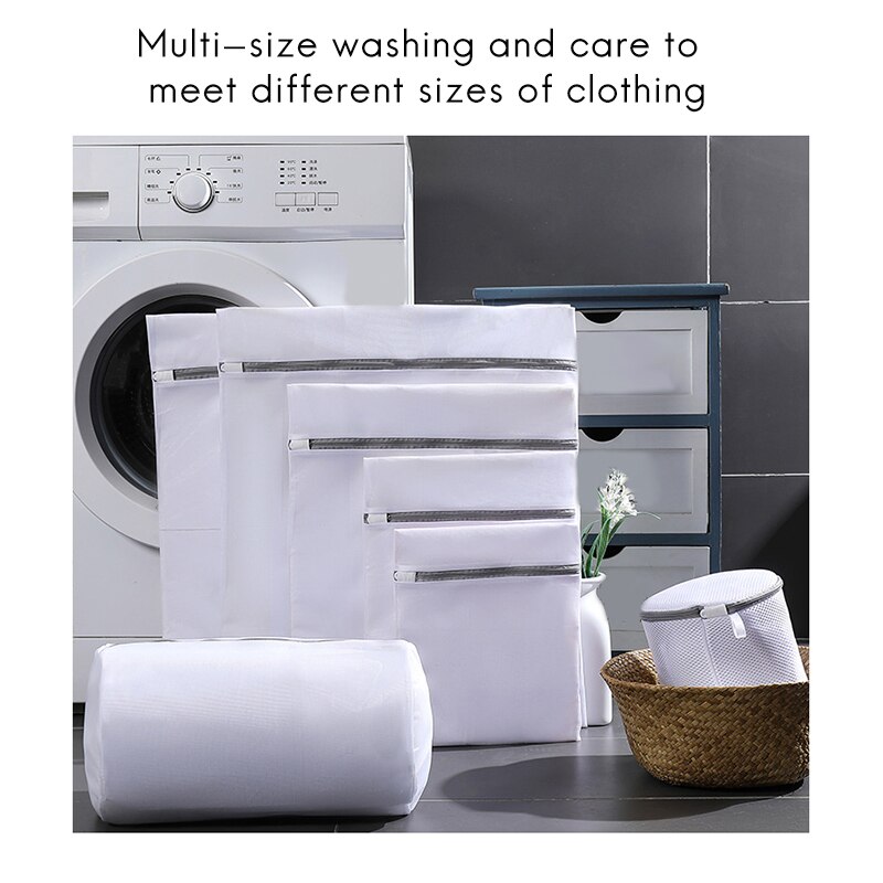 7 Pcs Mesh Waszakken, Reizen Kleding Organizer Tassen, Kledingstuk Wassen Zakken, voor Shirts Broek Sokken Ondergoed Handschoenen Etc.