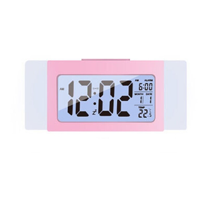 ledet digital vekkerklokke elektronisk klokke smart stum lysende bakgrunnsbelysning vise temperatur kalender slumre kontor