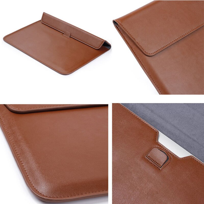 Laptop Anti-Scratch Protective Bag Envelope Case Shockproof Foldable PU Leather