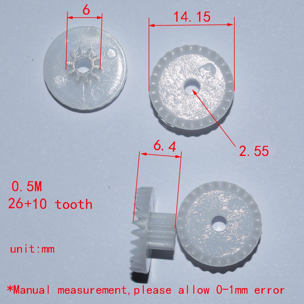 Couronne d'engrenage, 100 pièces, double moteur, voiture rc, robot, avion, accessoires de jouets, pièces de modèle de technologie, DIY bricolage