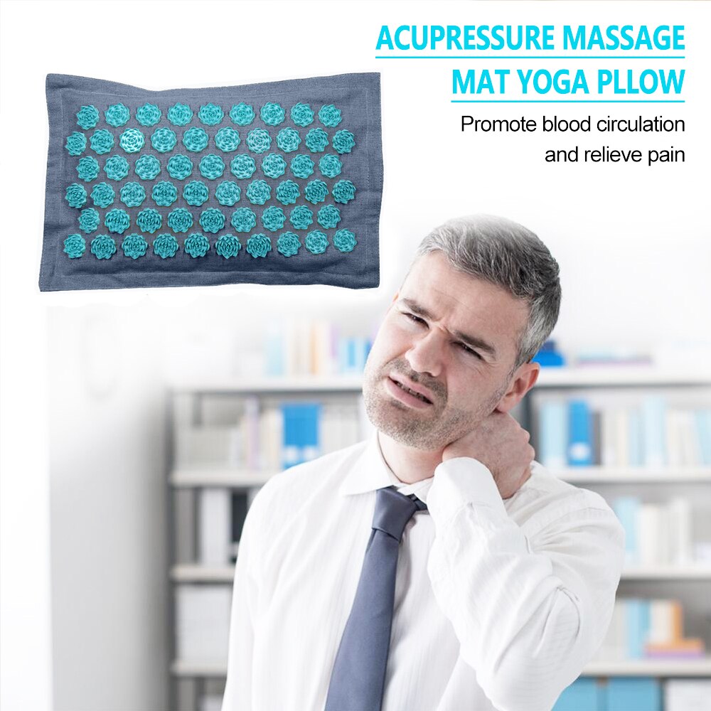 Lotus Acupressure Mat Set Back Body Massage Mat with Pillow Coconut Fiber Pain Relief Shiatsu Massage Cushion Yoga Mat Spike