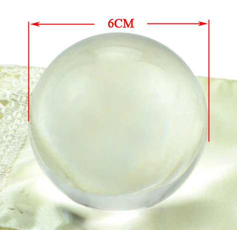 60/70/80/90/100mm Contact Jongleren Bal Goocheltrucs Crystal Ultra Clear 100% Acryl bal Manipulatie Jongleren: Transparent 6CM