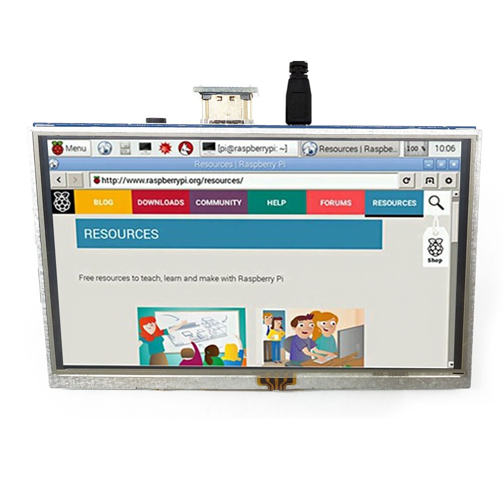 Raspberry Pi 4 modèle B 5 pouces, écran tactile TFT LCD Module + compatible avec Raspberry Pi 4 modèle B/3B +/3B