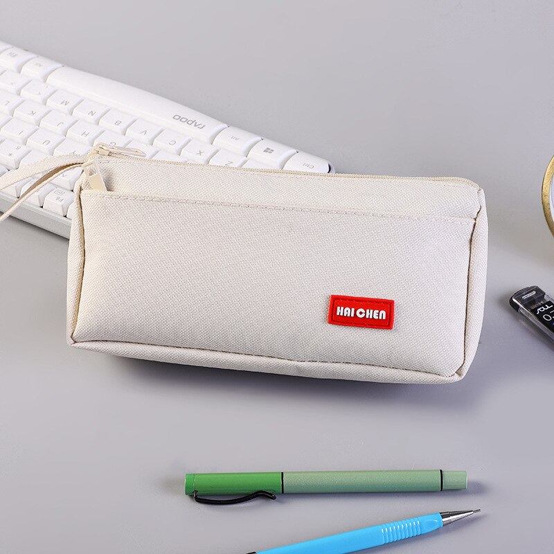 trousse scolaire kawaii fille ecole pencil case fournitures scolaires garcon affaire sac fourniture cartable enfant a crayon cute college coque grande rangement bureau de couleur boite: white