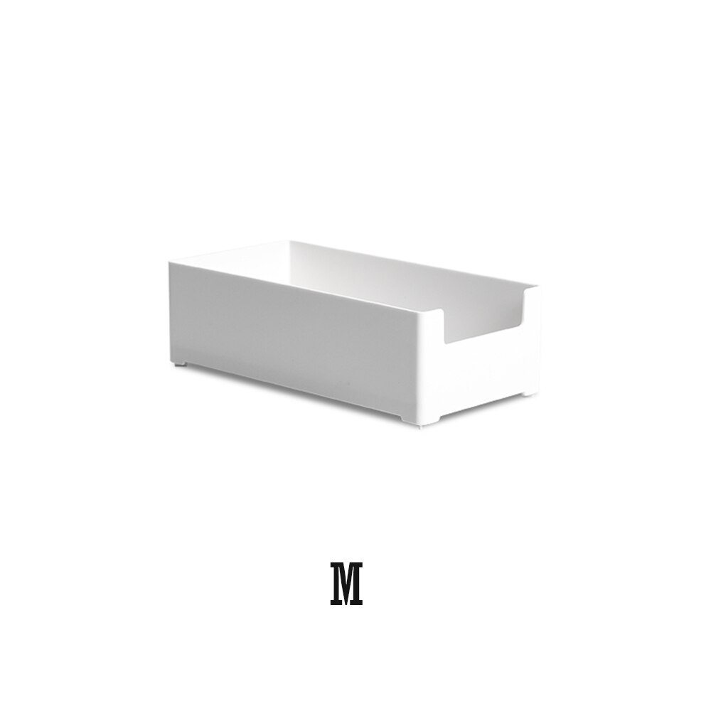 Keuken Lade Organizer Tray Plastic Make Organizer Voedsel Container Storage Case Cosmetische Box Bestek Afwerking Opbergdoos: M