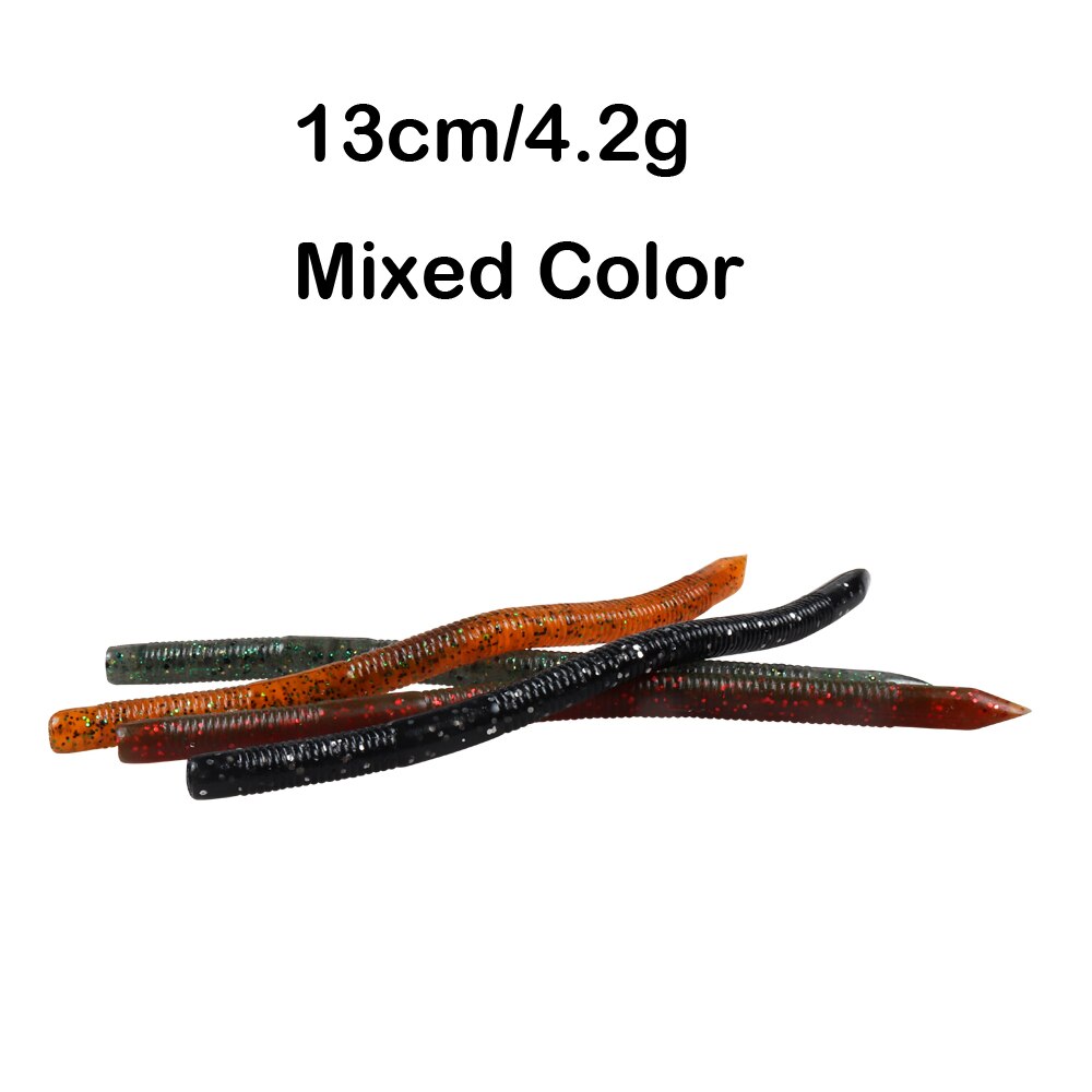 Johncoo 10pcs Soft Plastic Stick Bait 13.5cm 9.8g Soft Baits Salt-Impregnated Stick Bait Bait Bulk Bass Plastics Worm Soft Lures: B Mixed Color