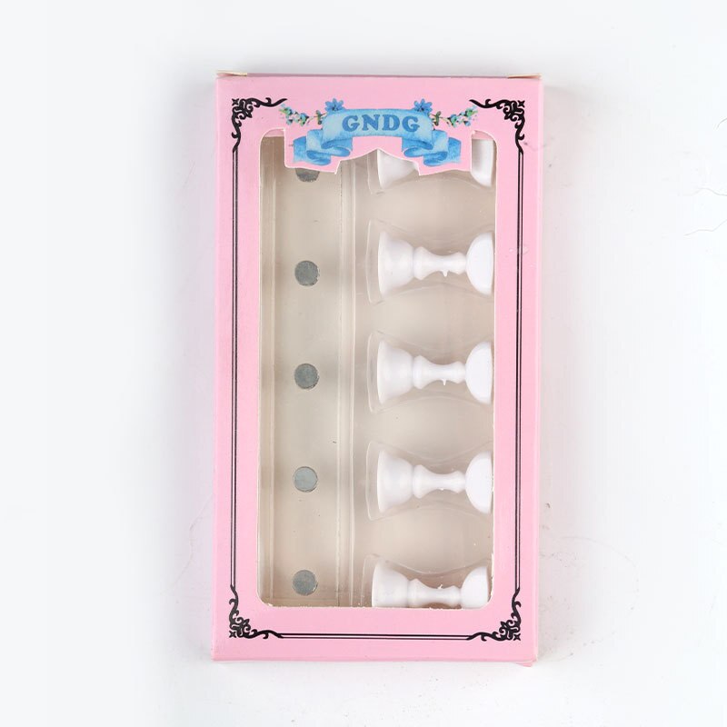 5 sztuk sztuczne nietrzeźwy praktyki patera + 1PC szachownica magnetyczne porady praktyczne uchwyty próbniki robić lakierów robić paznokci narzędzia robić manicure: biały