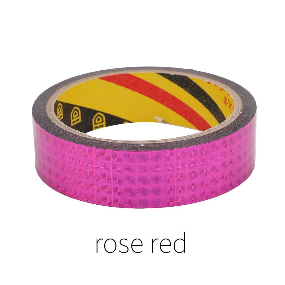 Markeringstape waarschuwingstape decoratieve tape 30m 6 kleuren multifunctioneel kantoorveiligheid plakpapier gele tapes bescherming: Rozenrood