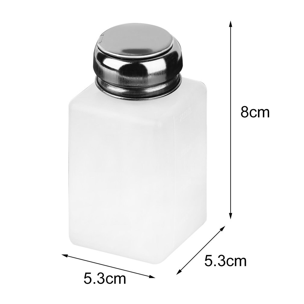 200ML Liquid Alcohol Press Nail Polish Remover Dispenser Pumping Bottle SMR88
