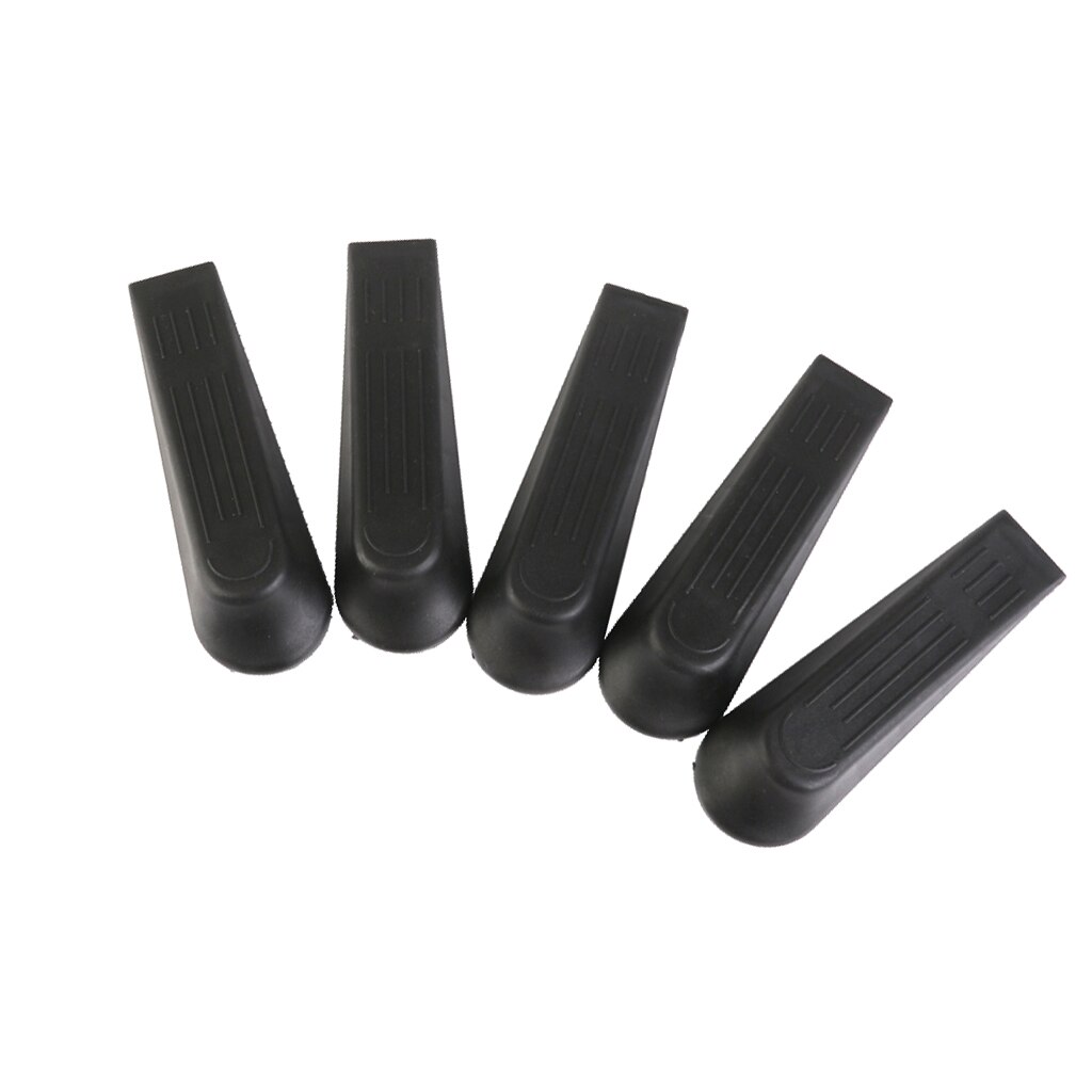 5PCS Black Door Stops Stoppers Wedges Jam Block Holder Cather Home Office
