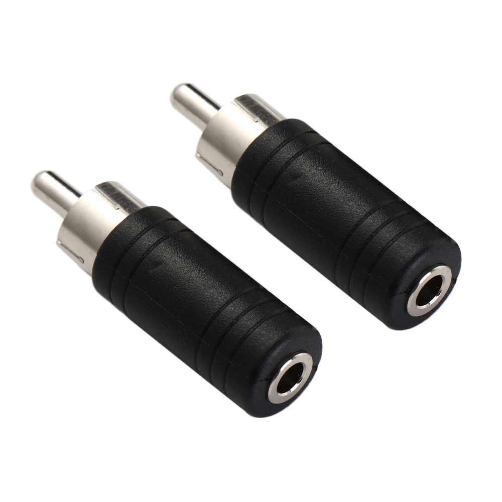Terminal Plug Terminal Plug Converter Connector Black Red RCA Male Plug RCA to 3.5mm Adapter 3.5mm Female Jack Audio Adapter