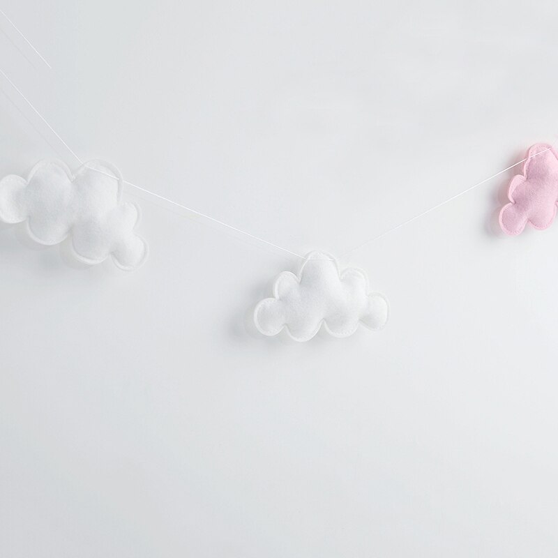 Nordic Style Kids Room Decor Cloud Shaped Home Ornaments String Decor Wall Hanging Ornaments Crib Tent Decor Photography Props