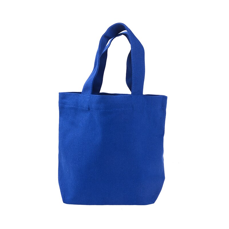 Sac à main en toile de couleur unie sac à provisions pour femme fille sac à Lunch Portable sac de pique-nique sac de rangement pour femme sac 23*21*10cm