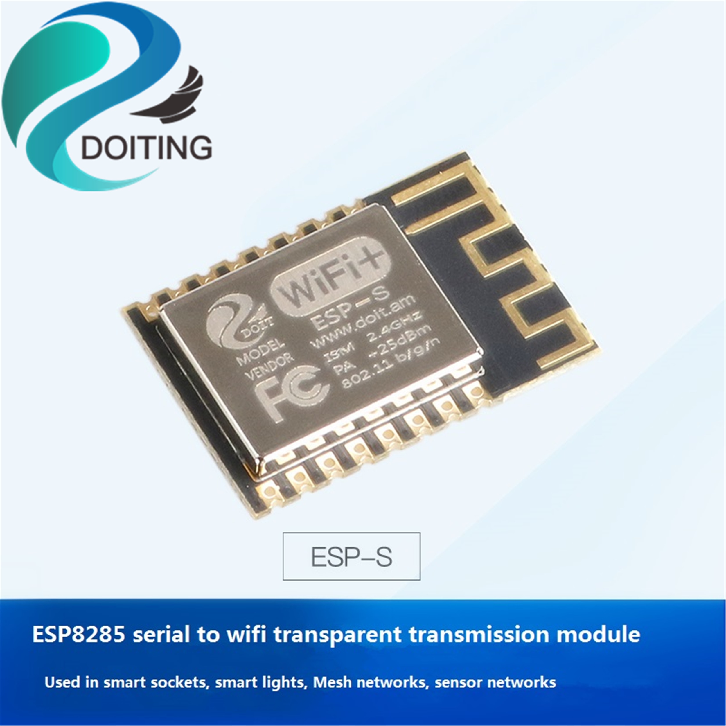 Doiting ESP8285 ESP-S Seriële Poort Draadloze Wifi Module Transparante Transmissie Compatibel Met ESP-12E ESP-12F Voor Smart Home