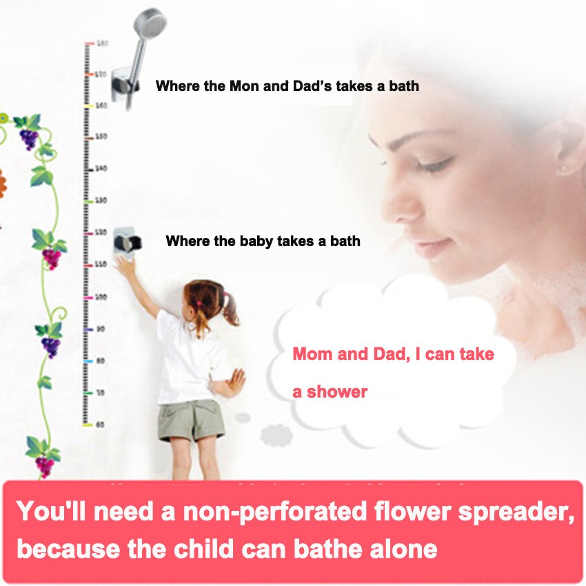 LEDFRE shower holder hand slider shower head clamp suction cup shower holder head holder shower bracket hanger for bathroom