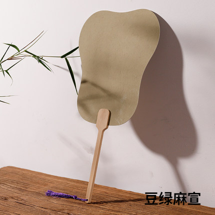 Groep Fan Dikke Rijst Papier Blanco Hand Fan Hand Schilderen Diy Ventilateur Abanicos Para Boda Hanfu Prestaties Props Draagbare