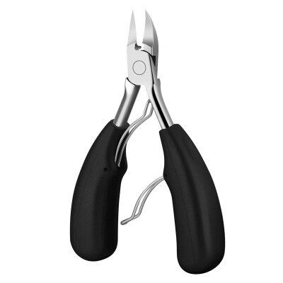 Uñas Clippers uña encarnada Podología corrección pinzas cutícula cortadores de corte paroniquia pedicura manicura cuidado de mano y pie herramienta: Black Spray paint