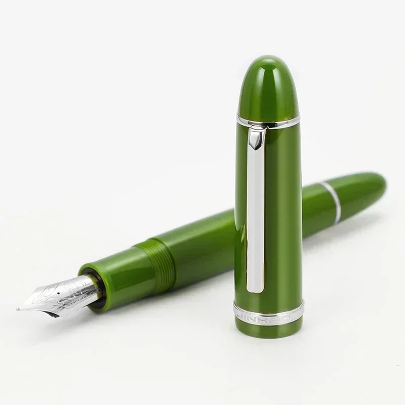 Jinhao  x159 akryl fyldepen metal guld klip forlængede fine nibs skole kontorartikler erhvervs skrivepenne  pk 9019: Orange / F