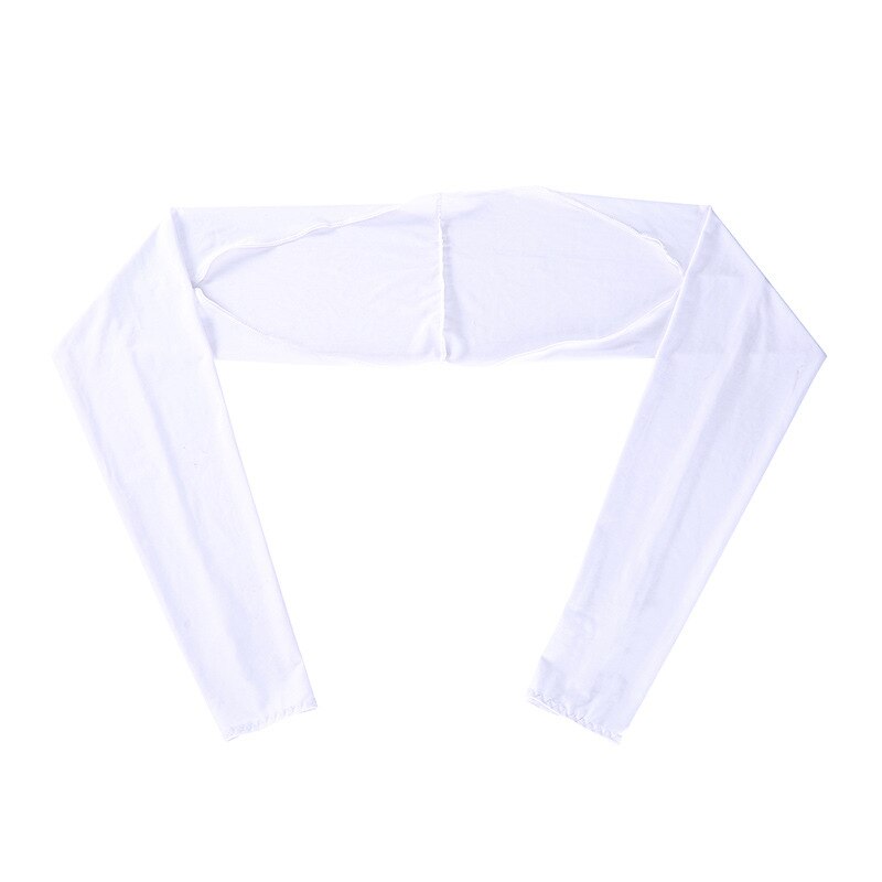 Cooling Sjaal Arm Mouwen Uv Bescherming Zon Protector Met Vinger Gat Voor Vrouwen Golfen Rijden Outdoor Activiteiten ED88: white