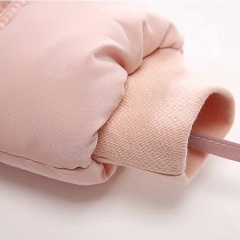 Bear leader babymeisjeskleding met pluche voering, babyromper, winter, dikke overall voor peuters, babyjongenspakje met bont en capuchon, baby-onesie