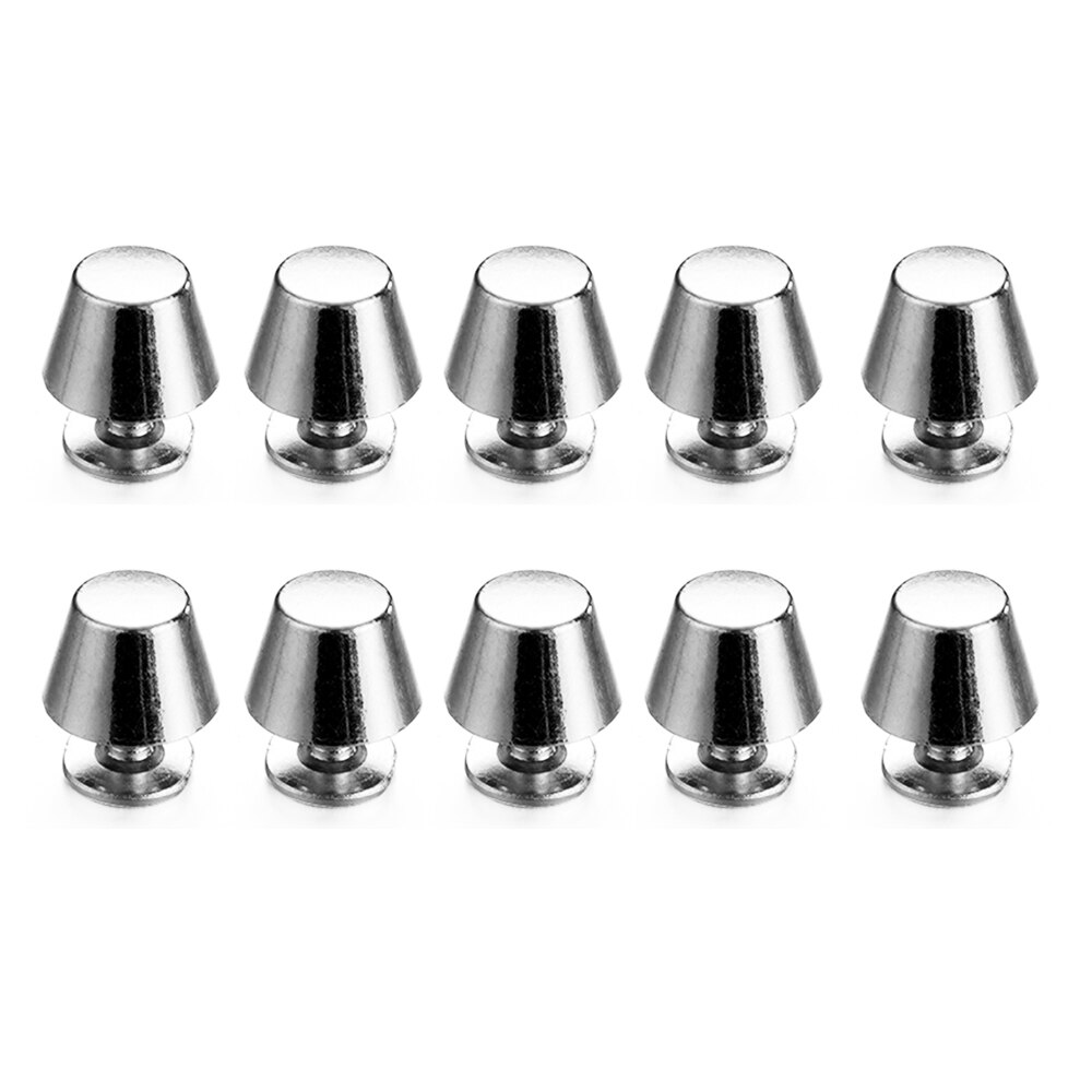 10 set/zak 10/12mm DIY Band Klinknagels Schroef Emmer Dome Bolt Platte Kop Schroeven Punk Metal Nail Doek knop Bagage Doek Craft: silver / 10mm