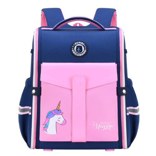 GREATOP Style Schoolbag OXford Waterproof Kids Backpack Boy Girl School Bags Children Satchel Students Mochila: Blue-Pink