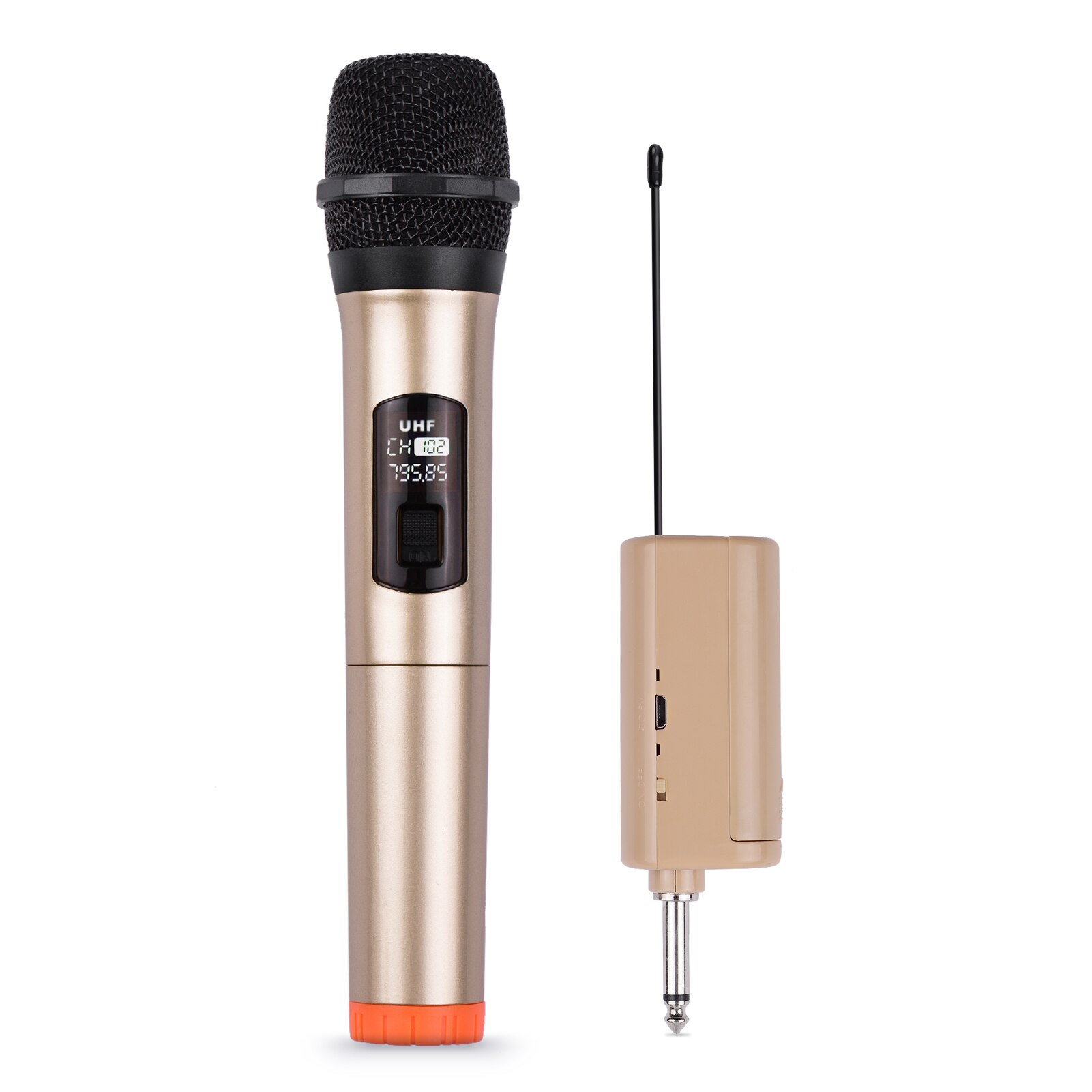 Handheld Draadloze Microfoon Uhf Dynamische Microfoon Met Draagbare Mini Ontvanger 6.35Mm Plug Compatibel Met Speaker Karaoke Systeem Thuis