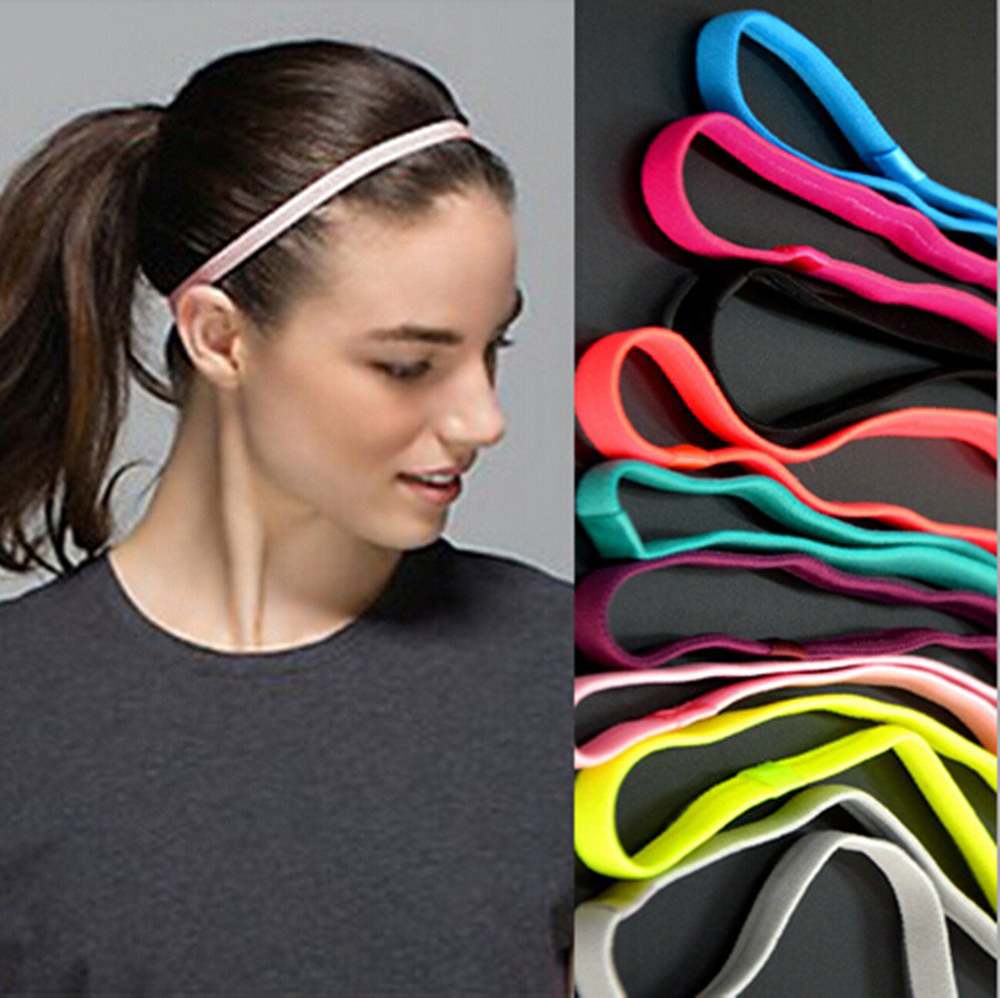 Bandeaux de Sport fins pour femmes et hommes, bandeau de cheveux de Yoga antidérapant, bandeaux élastiques pour le Football, le basket-ball, le Football, le Tennis et le Golf