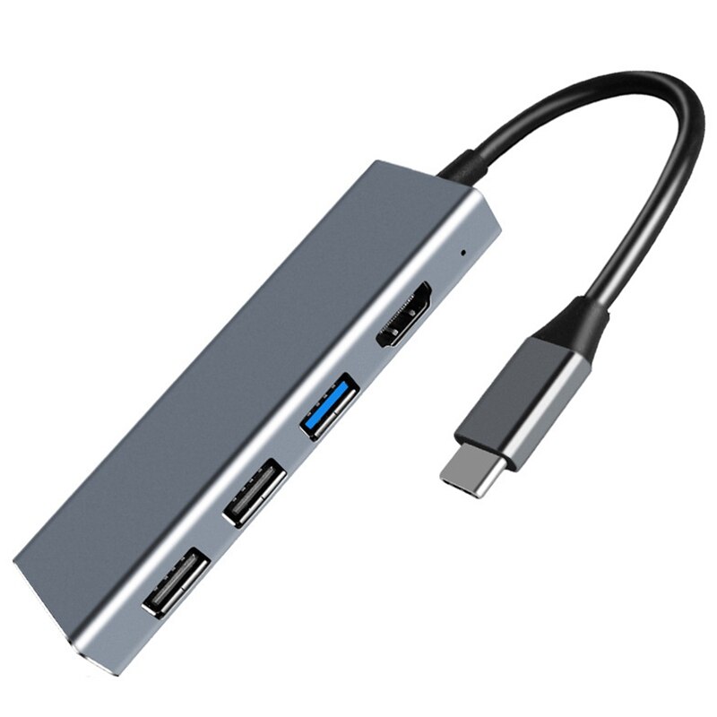 Metallo Docking Station USB di Tipo C con 4K HDMI USB 3.0 SD/TF Slot Per Schede di Supporto PD di Carica per Lo Yoga ASUS HP Dell