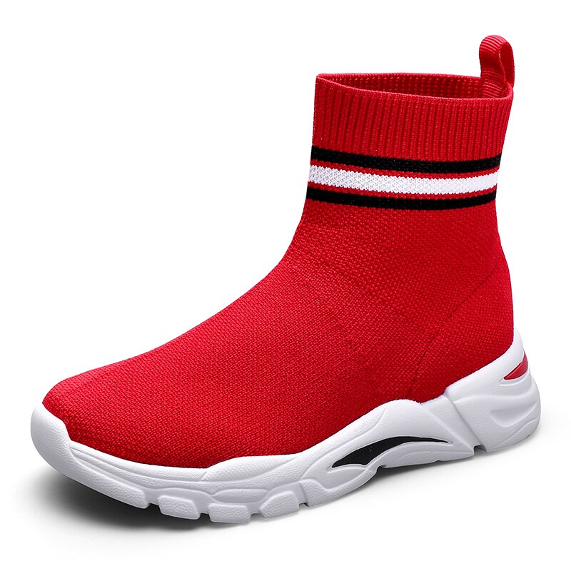 Kinderschoenen sport kind sneakers kinderstijlen lichte sportschoenen ademend mesh jongens hardloopschoenen sneakers tennis: Rood / 3.5