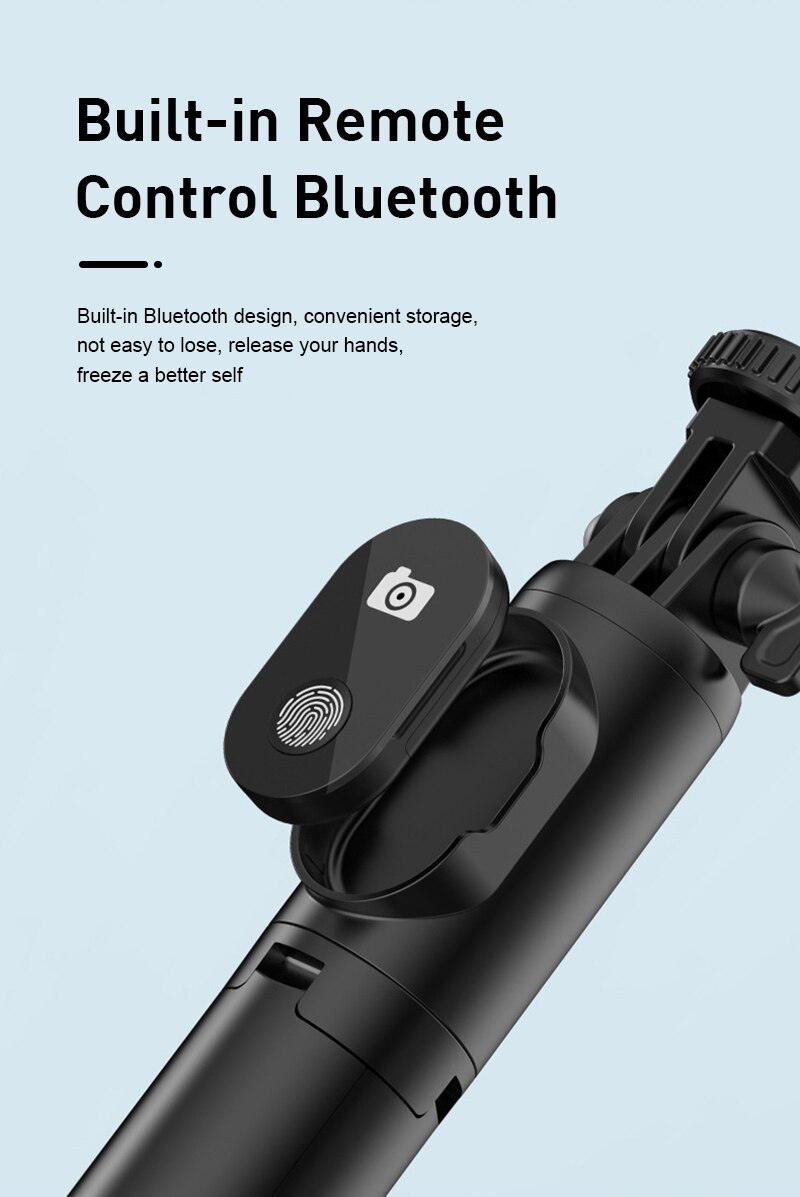 Bluetooth Selfie Stick Tripod - 69cm Extendable - 360° Rotation - Remote Control - for Smartphones