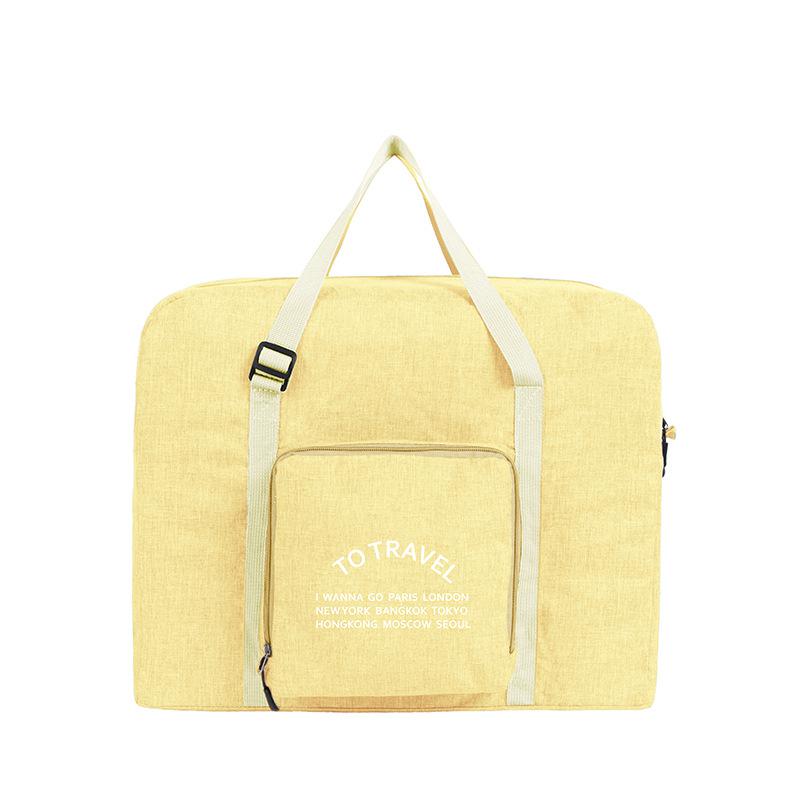 Waterdichte reistas met grote capaciteit, opvouwbare kleding, handbagage, organizer, opbergtas, weekendtas, trolleytas, reistas: Geel