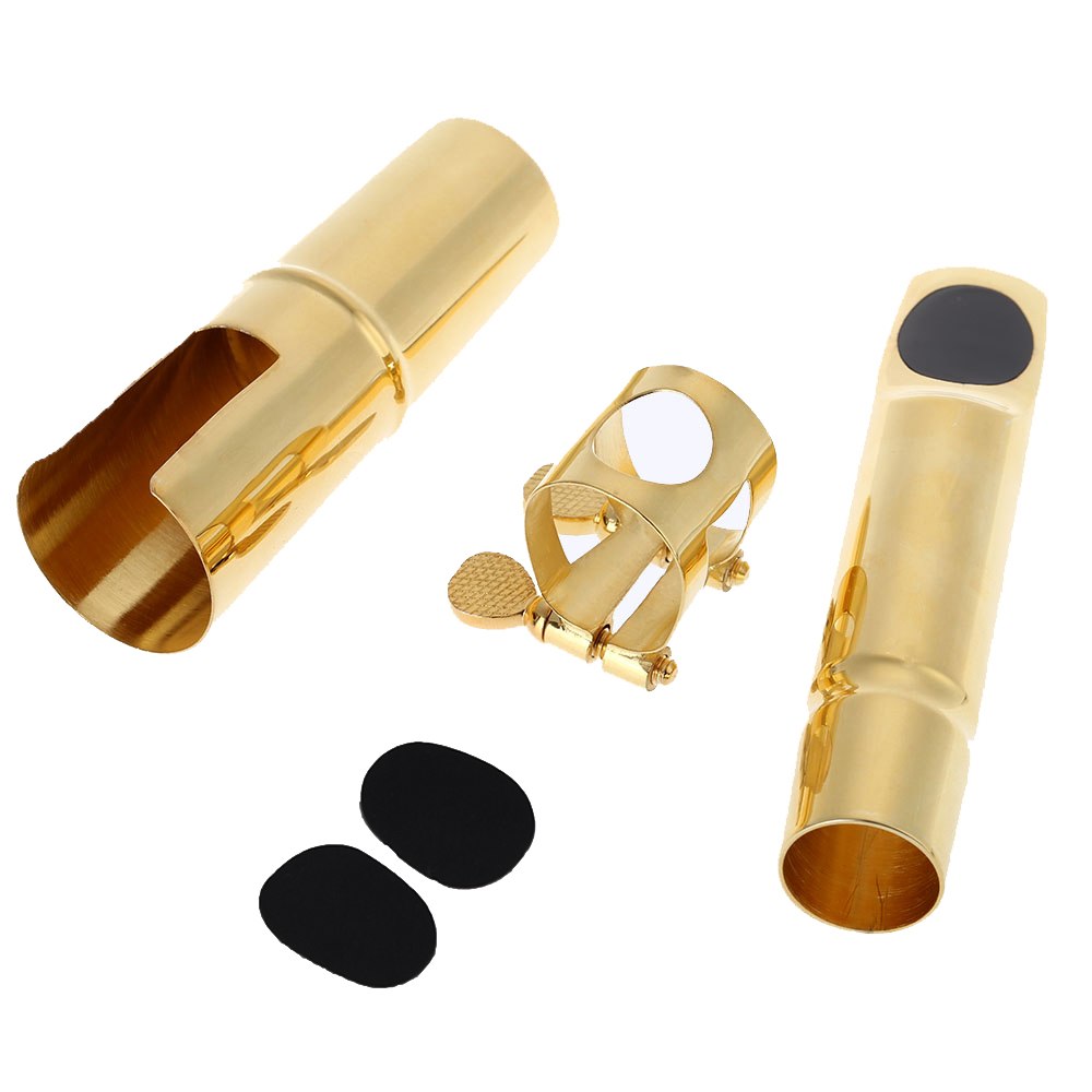 Jazz altsaxofoon saxofoon mondstuk 7c metaal met mondstuk patches pads kussens dop gesp verguld