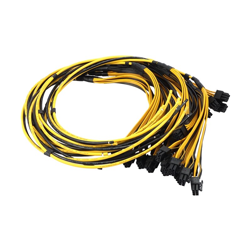 10Pcs S7/S9 Triple 3X Pci-E Pcie Pci Express 6Pin Grafische Kaart Splitter Power Cable Voor Btc mijnwerker Machine 12AWG + 18AWG