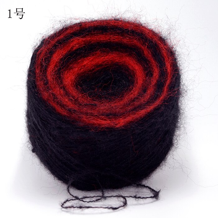 Neue 250g Natürliche importieren Bunte Raum farbstoff Phantasie Mohair Acryl Merino Wolle Garn Hand betroffen Häkeln Gewinde, z3907: 1