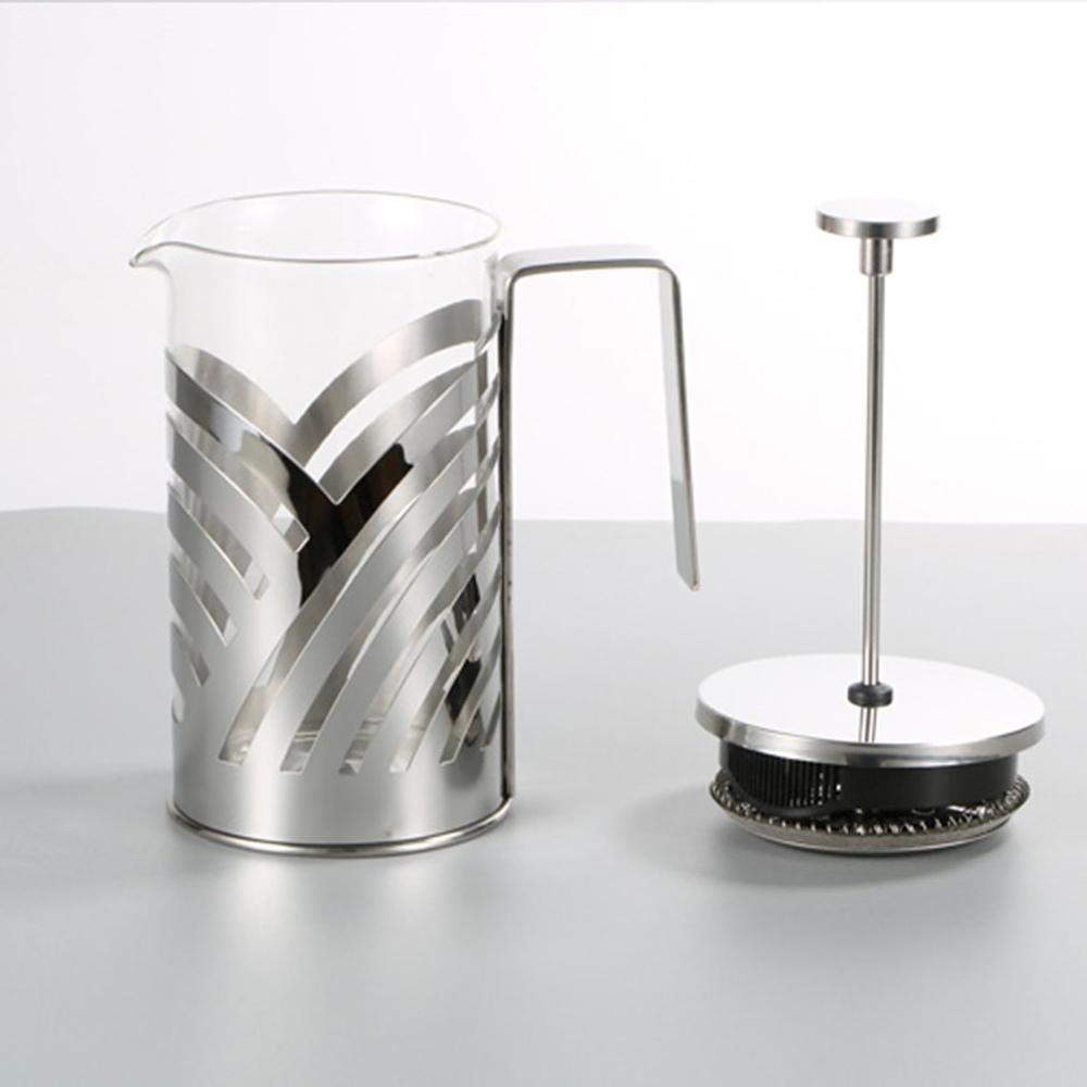 Roestvrijstalen franse pers koffiezetapparaat geïsoleerde koffie- en theepot cafetière percolator gereedschap met filtermandjes