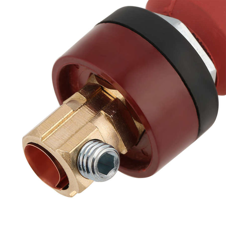 1pcs Copper Weld Cable Connector 35-50mm DKJ35-50 Red Welding Rapid Connector