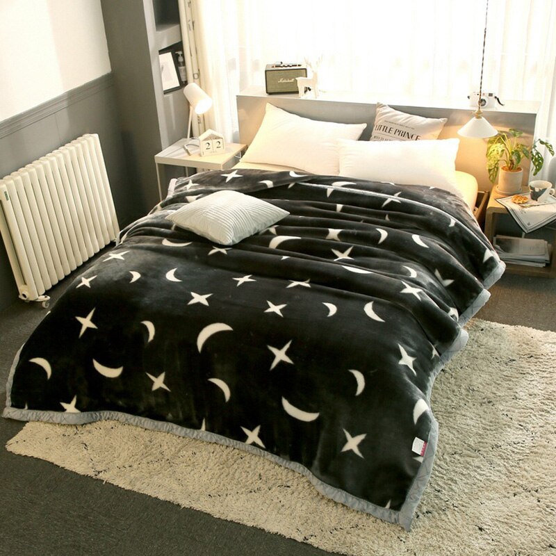 1.5M * 2M Dubbele Laag Winter Dekens Voor Bedden Super Zachte Pluizige Gewogen Warm Dikke Nertsen Deken Dubbele bed Winter Dikke Deken: 02