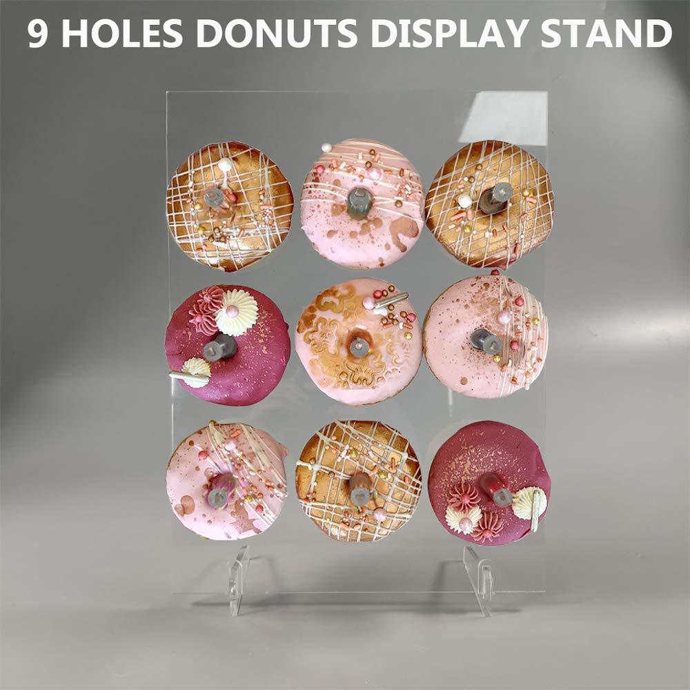 9 Donuts Display Acryl Stand Bruiloft Verjaardag Partij Decoratie Rekken Gebak