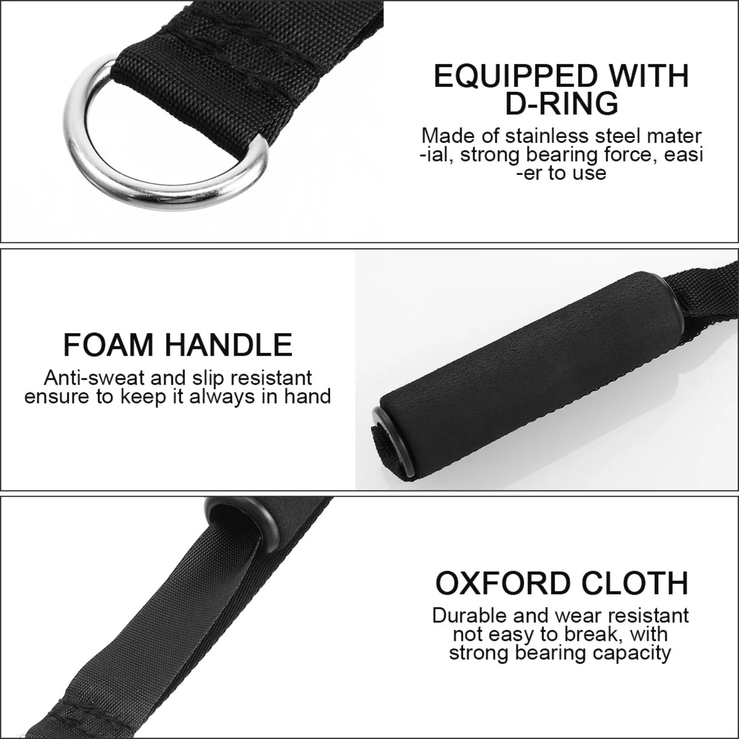 Alças de aperto único puxar força treinamento resistência banda tubo exercício fitness