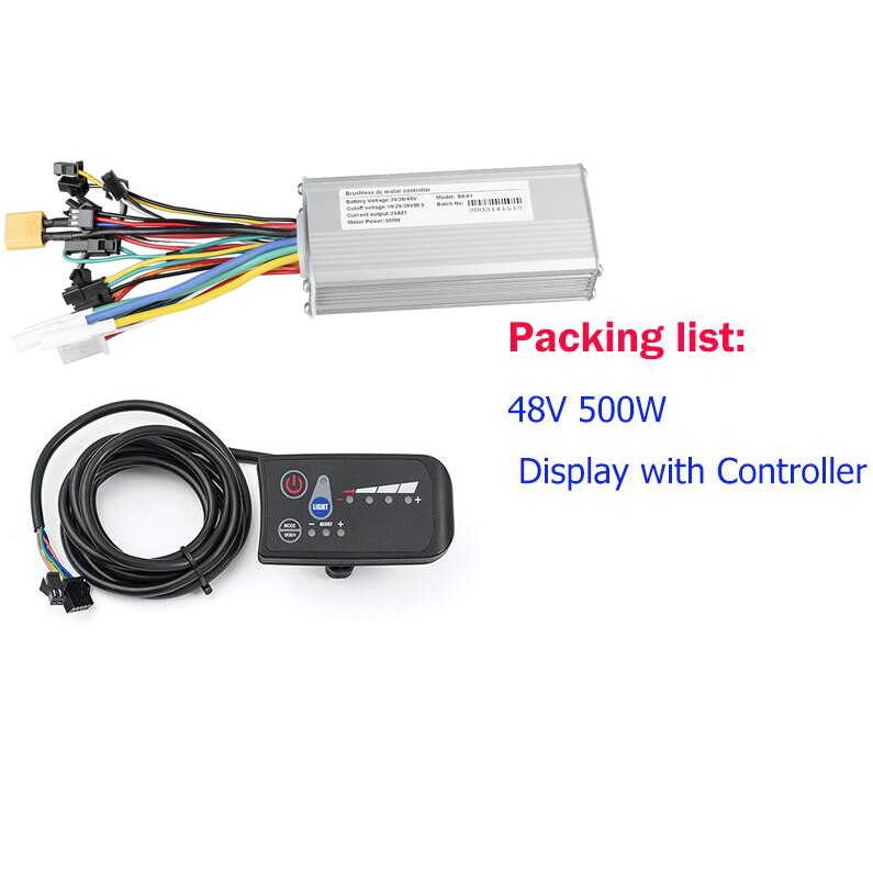 Electric Bike Brushless Controller 24V-48V 250W 36V-48V 350W E-bike Controller with LCD Display Scooter Blcd Controller
