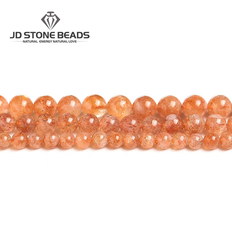 Fancy Gold Sunstone Beads Orange Moonstone 4-10mm size Loose Gemstone Accessory For Jewelry Making