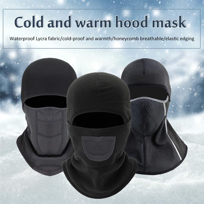 Winter Thermal Warm Bike Scarf Cycling Skiing Running Sport Training Full Face Mask Windproof Fleece Balaclava Caps Headwear