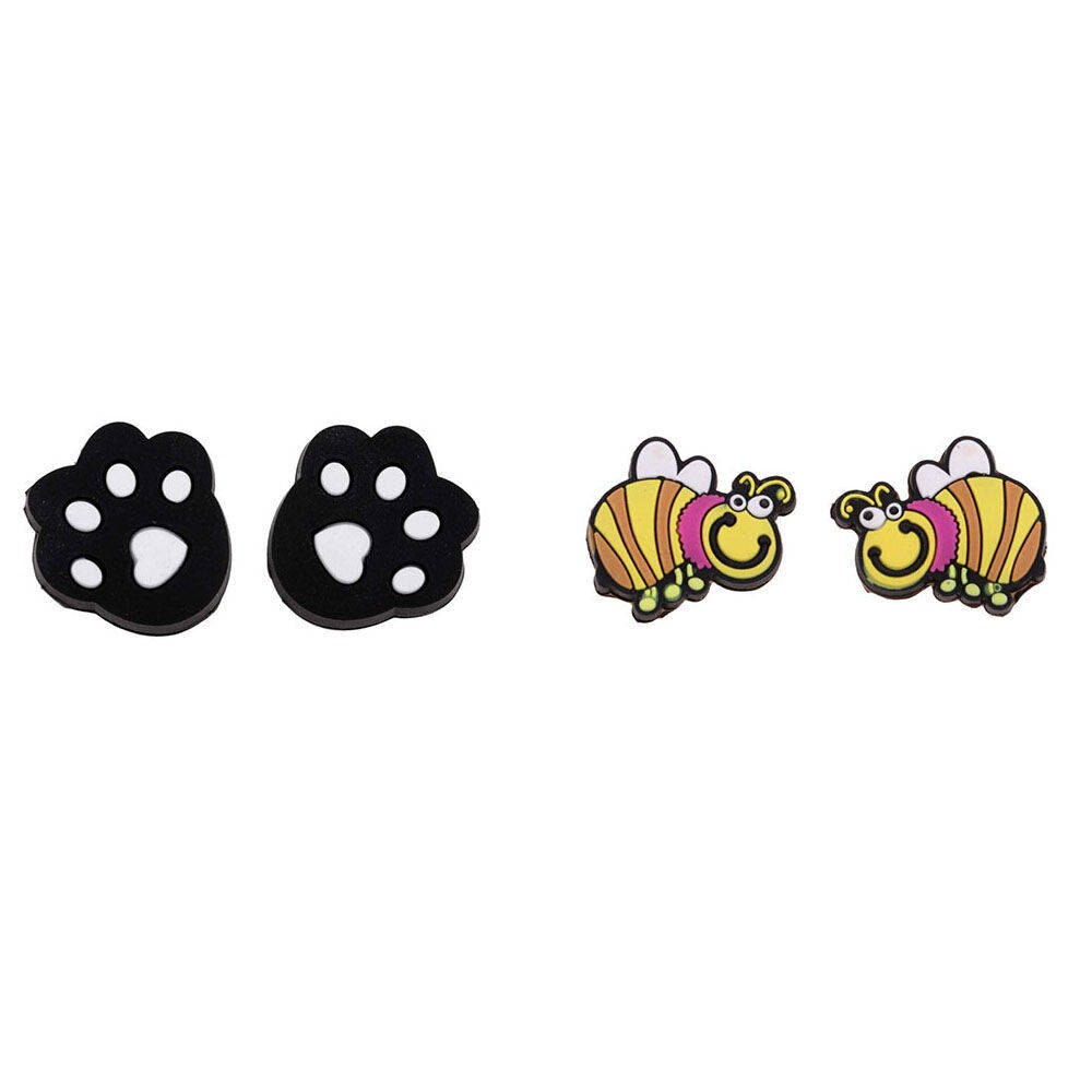 2pcs Cute Cartoon Animals Tennis Racquet Vibration Dampener Shock Absorber