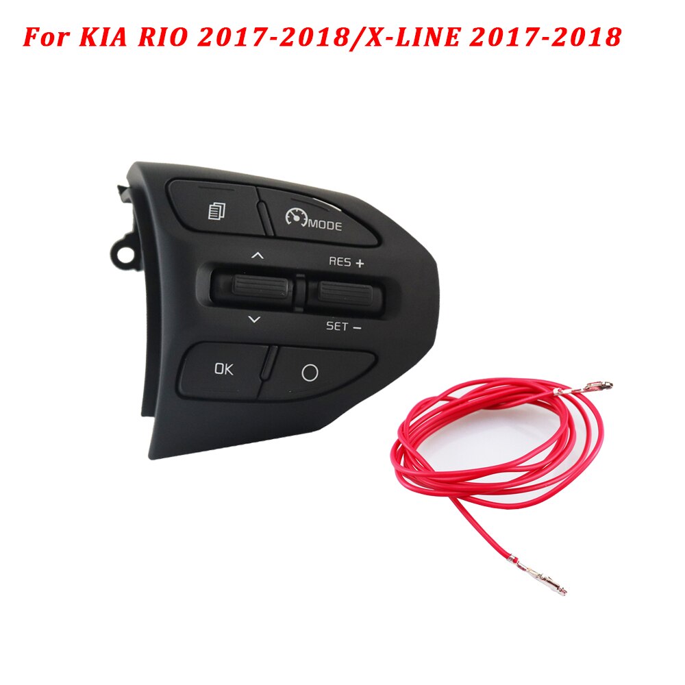 Pre kia  k2 rio ikslain august x-line luxe red line na volante tlačidlo tempomatu bluetooth audio telefón prepínač hlasitosti auto: K2- a červená c