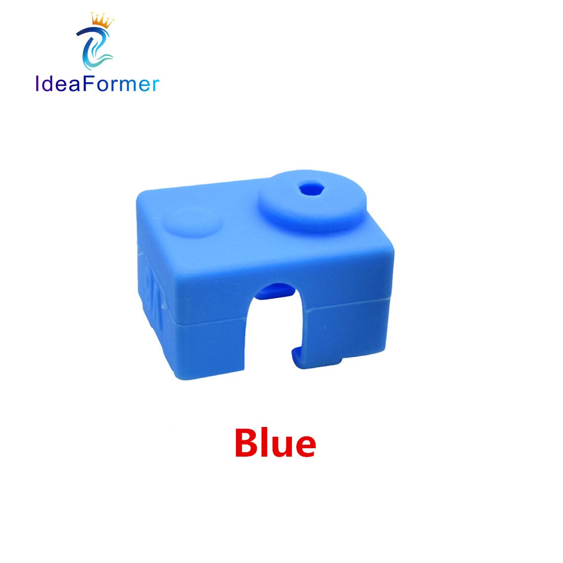 10Pcs V6 Heat Block Silicone Sleeve Heater Protective Silicone Sock Insulation Cover Case For 3D Printer V6 Print head End.: Blue