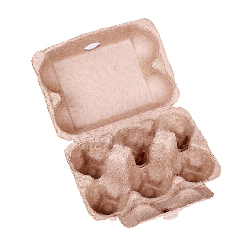 Caja de almacenamiento de huevos plegable, equipo agrícola para pollos, caja de cartón portátil, rejilla de 6 huevos, estante organizador de cocina, 5 uds.
